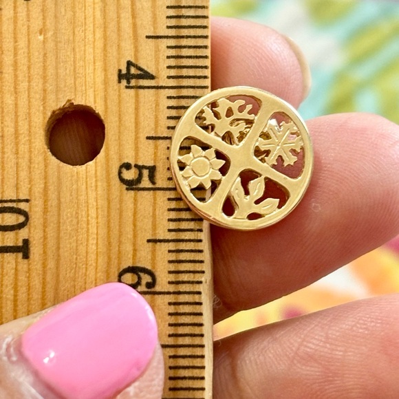 JAMES AVERY - SOLID 14K GOLD FOUR SEASONS STUD EARRINGS - LIKE NEW CONDITION - Picture 7 of 11